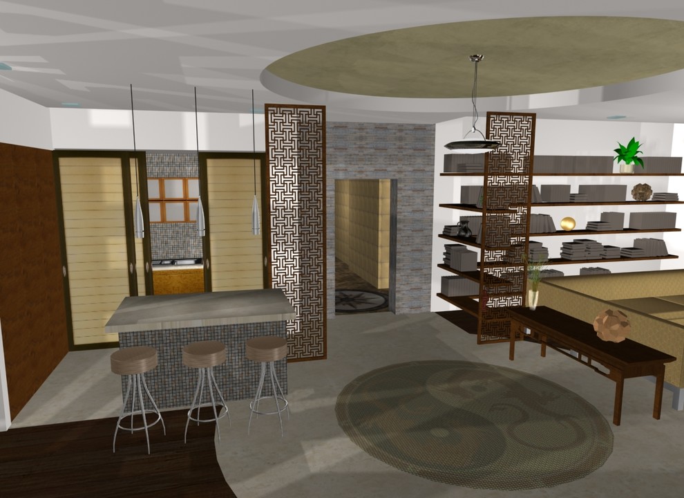 Asian Inspired Interior интерьер на "Орлинке"