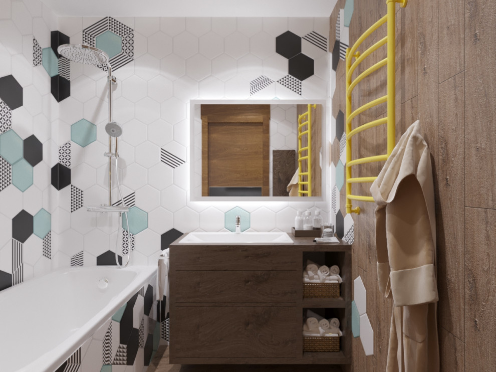 Дизайн-проект. 3-хкомнатная квартира в ЖК "Левобережный". Тула. 2017 г.