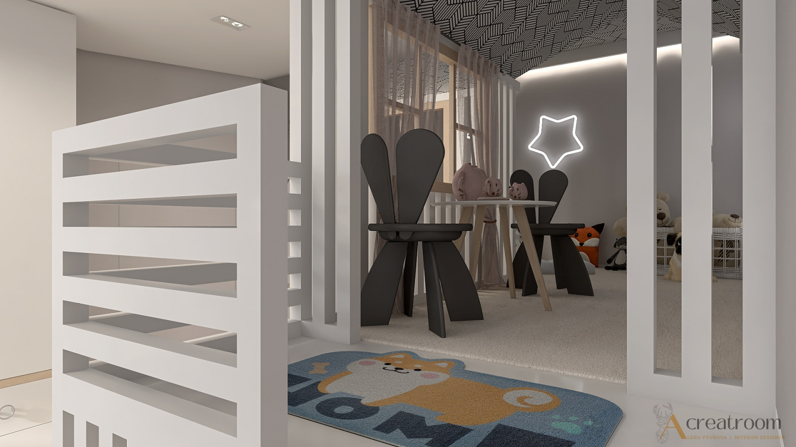 Проект детской комнаты для двух девочек