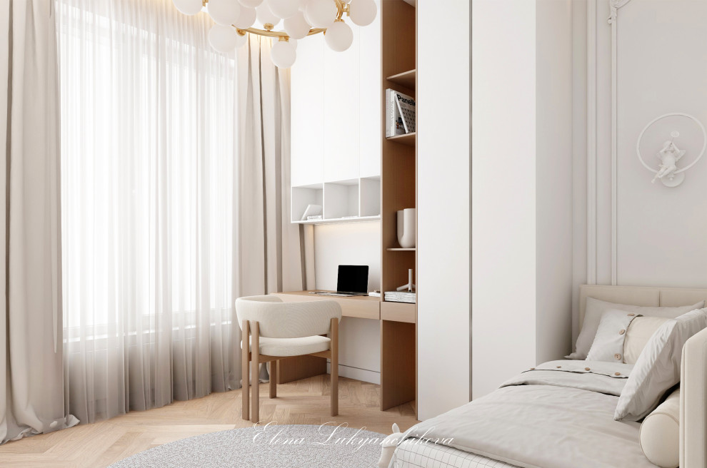 Интерьер детской для девочки ЖК Grand View, Петровский проспект