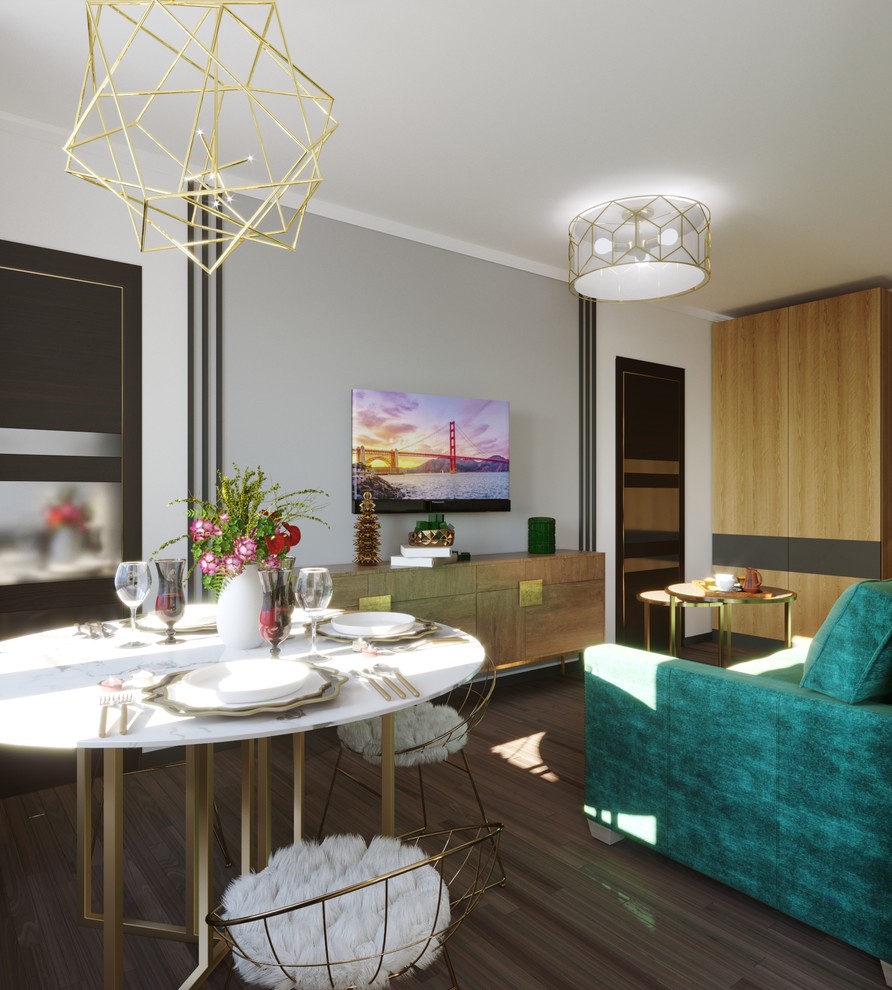 Дизайн проект 2-х комнатной квартиры для интересной девушки