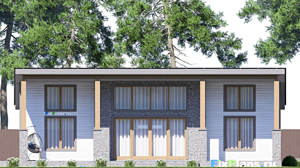 Проект одноэтажного дома 16х18м S211м2 F-17180