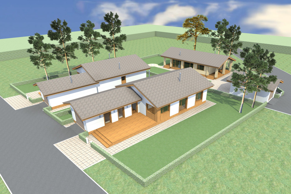 группа частных жилых домов