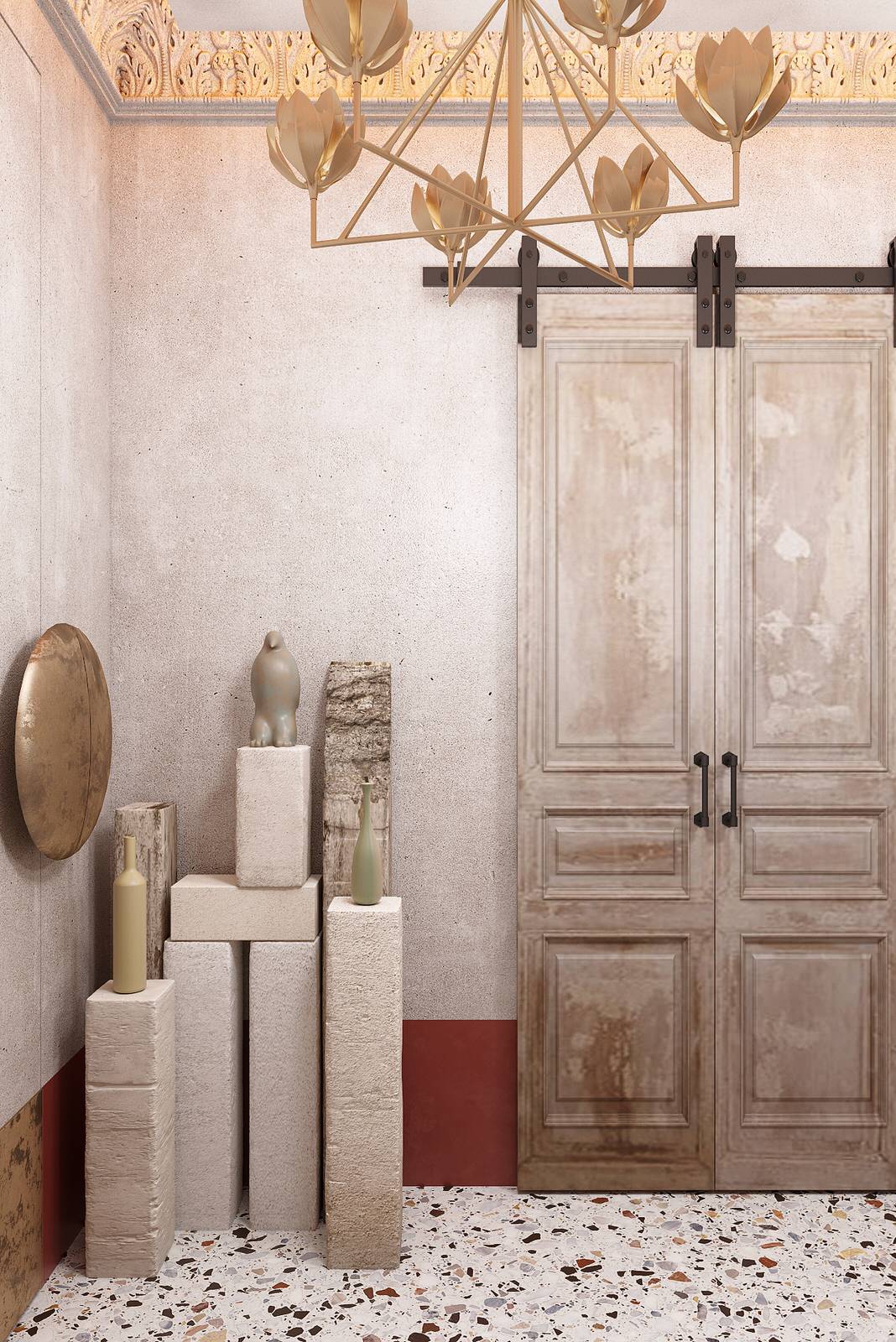 Коридор в загородном доме класса люкс