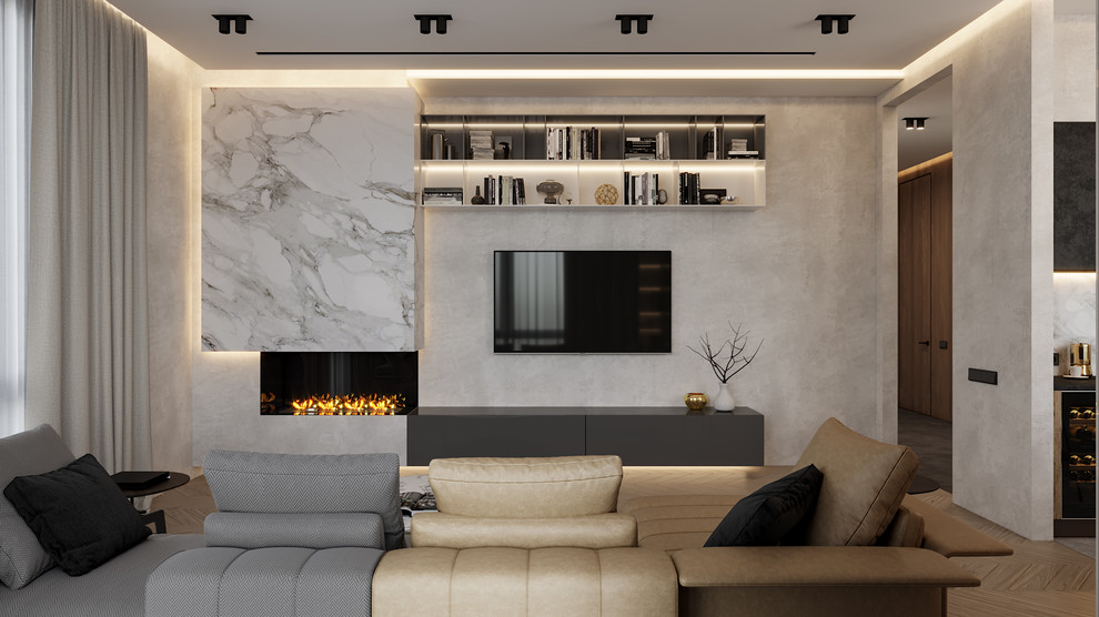 Роскошь в трехкомнатной квартире в ЖК  "Смольный Парк"