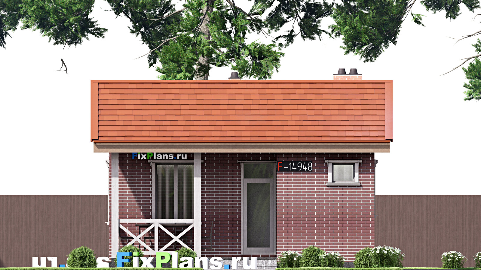 Проект одноэтажного дома 6х7м S25м2 F-14948