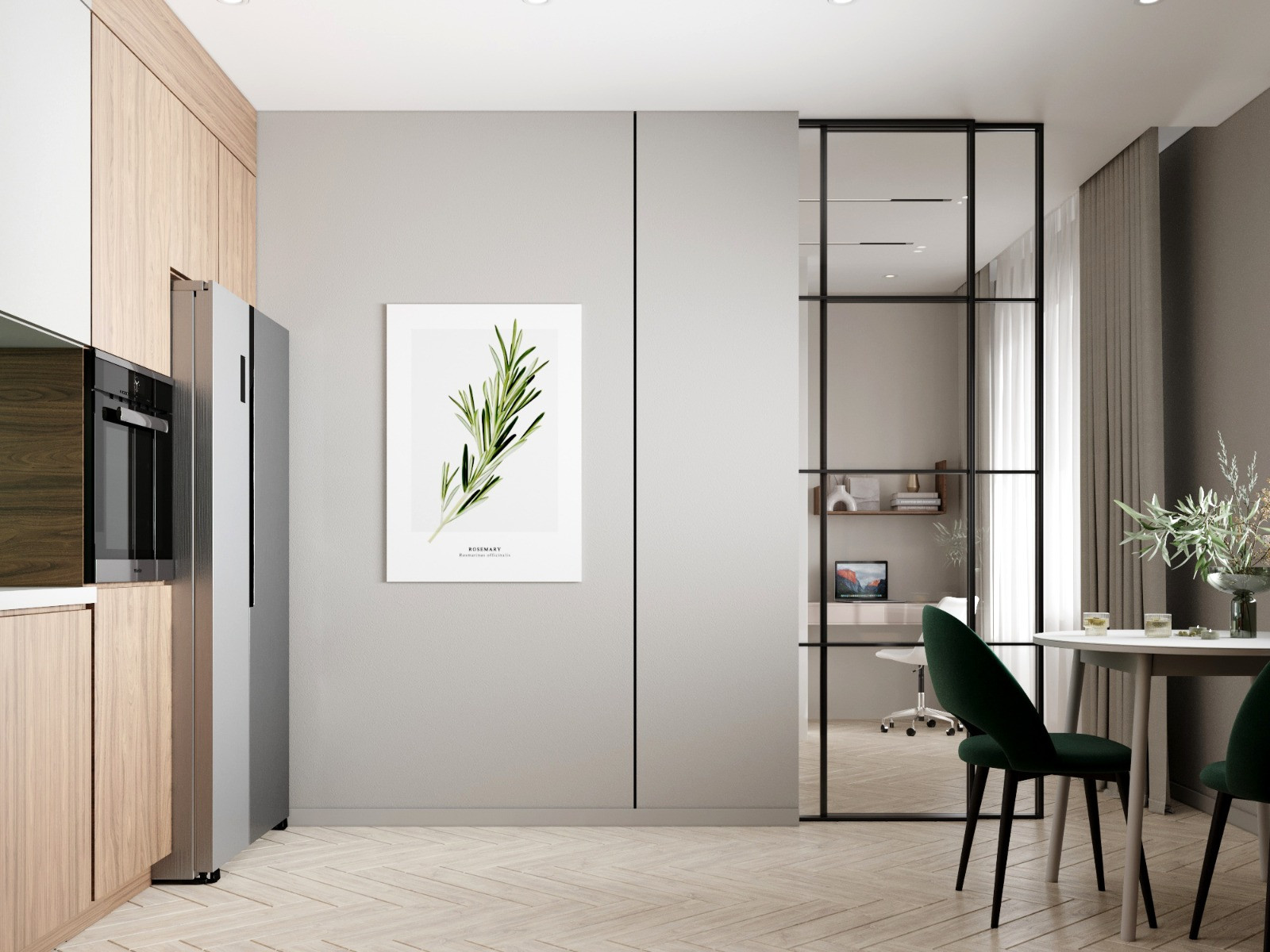 Обложка проекта: Кухня в скандинавском стиле в ЖК "Нахабино"