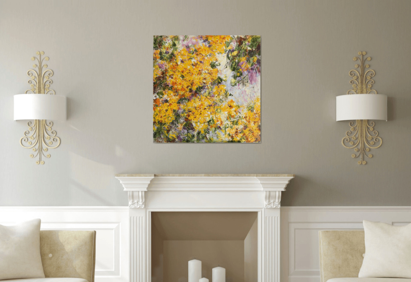 Гостиная - Дизайн интерьера - Картины художницы Дианы Маливани (1)