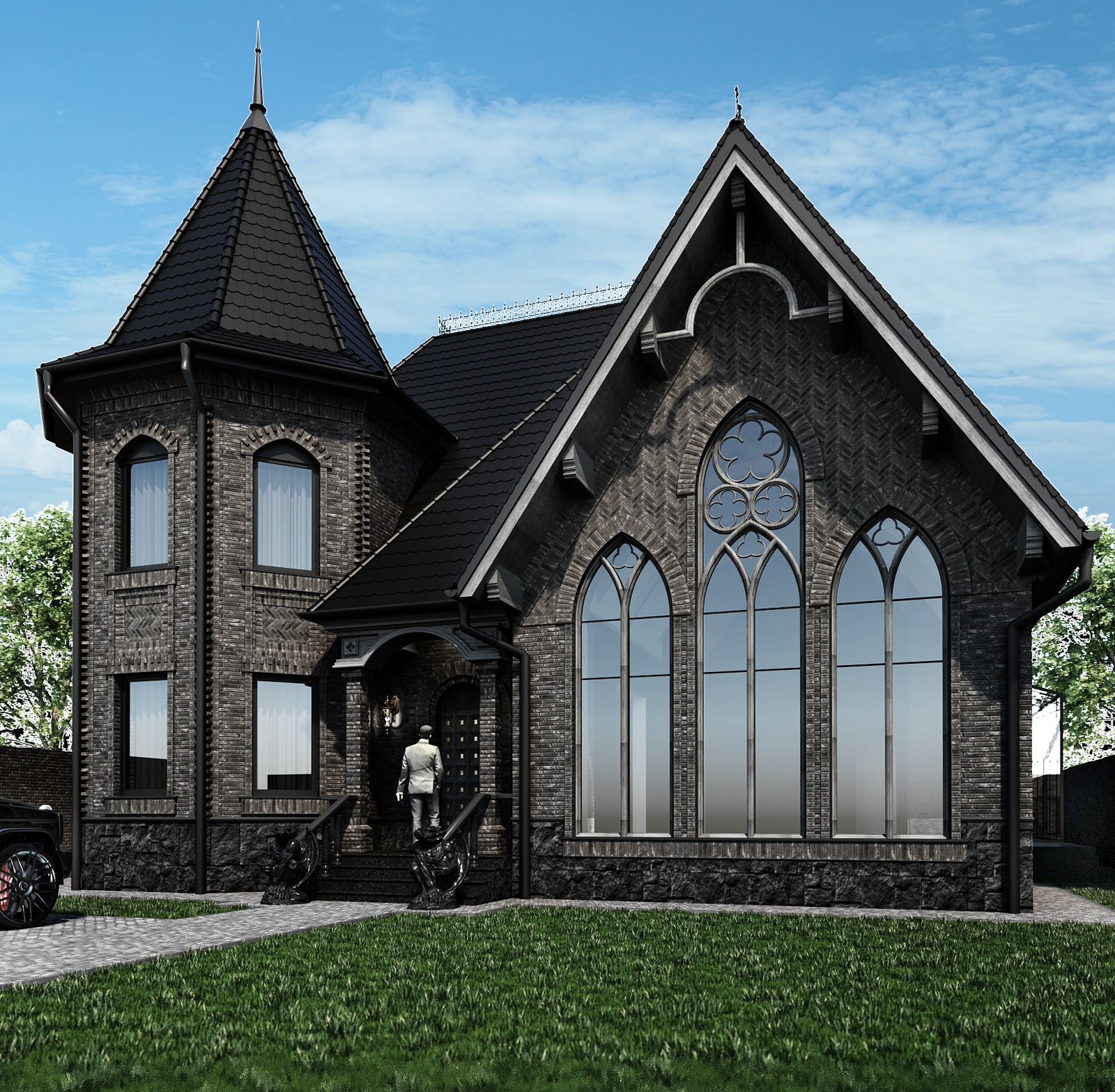 Частный дом в готическом стиле