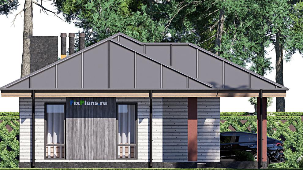 Проект одноэтажного дома 10х16м S99м2 F-18089