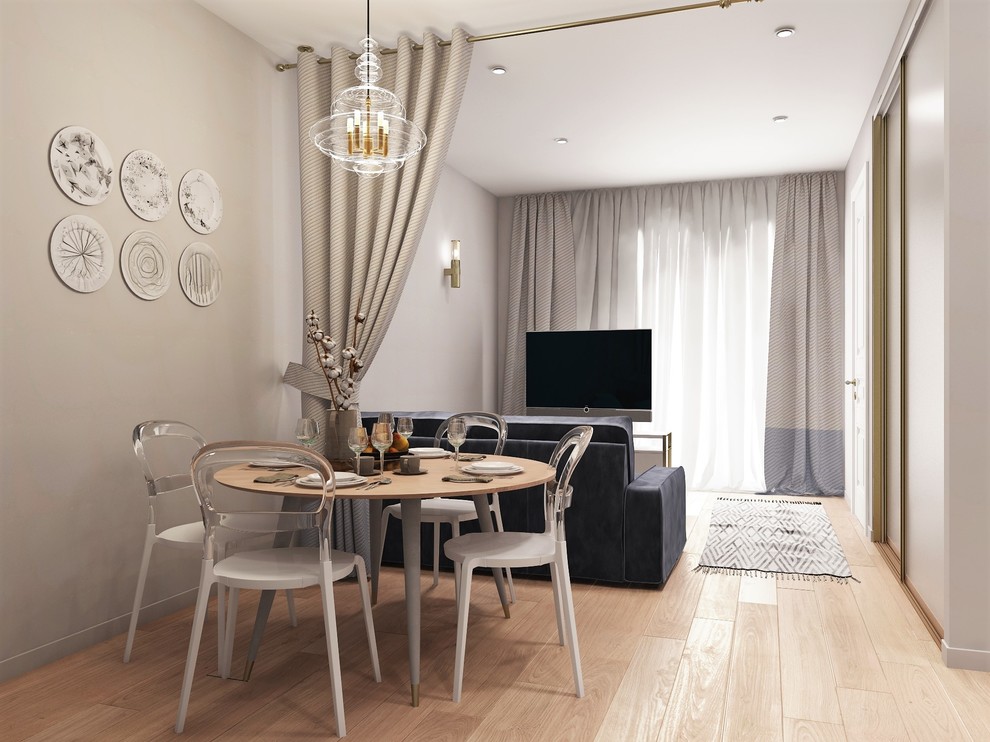 ЖК "Шесть звезд" Дизайн-проект двухкомнатной квартиры студии.