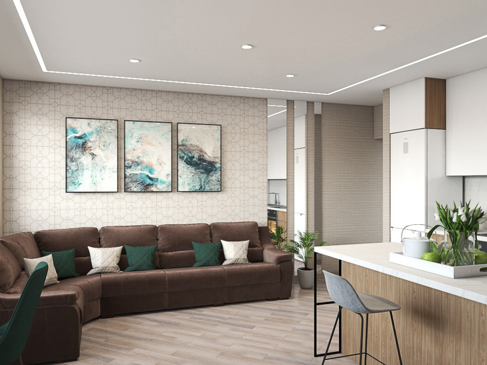 Кухня-гостиная в ЖК Алые Паруса