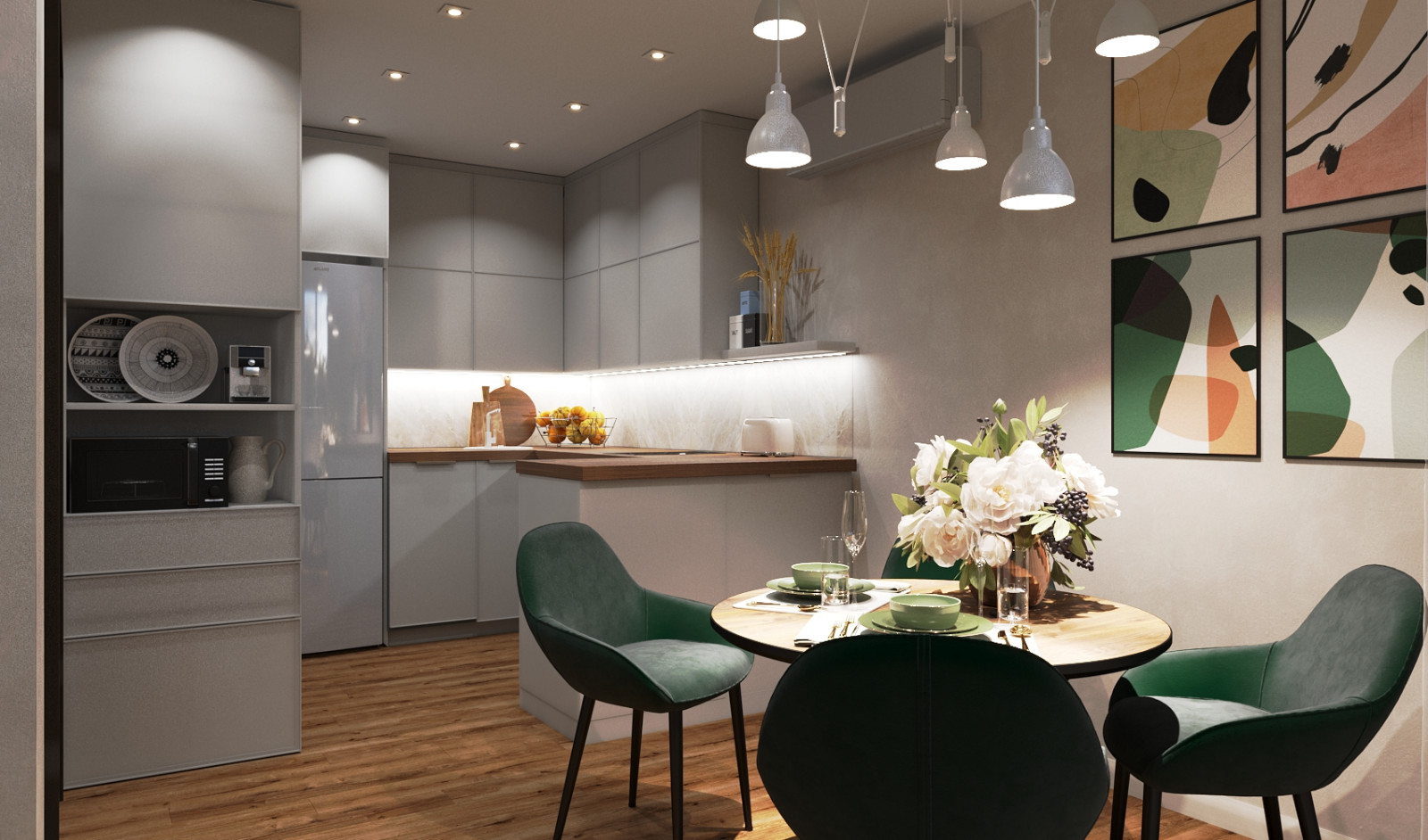 Обложка проекта: Кухня 15 кв.м