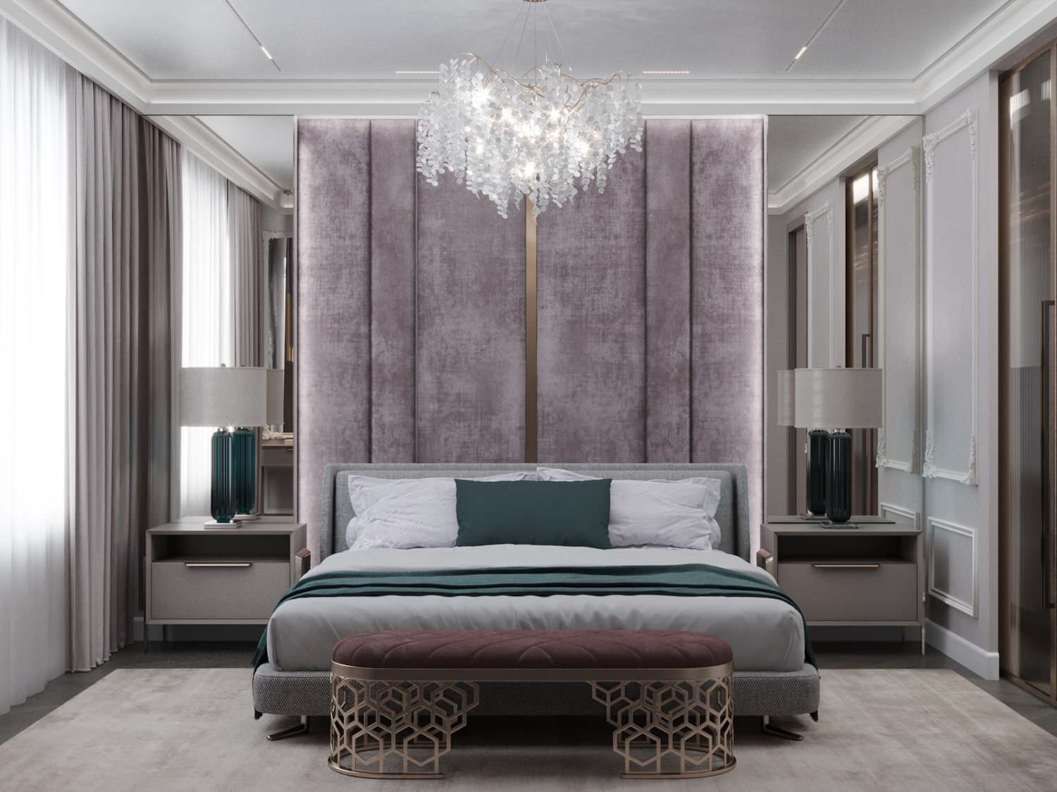 Обложка проекта: Спальня с гардеробной