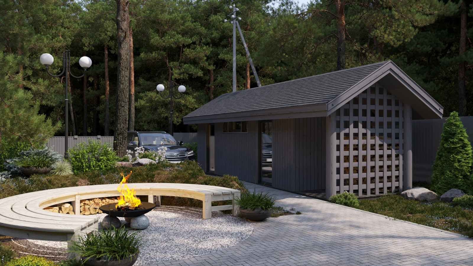 Дом для большой семьи с коммерческой баней