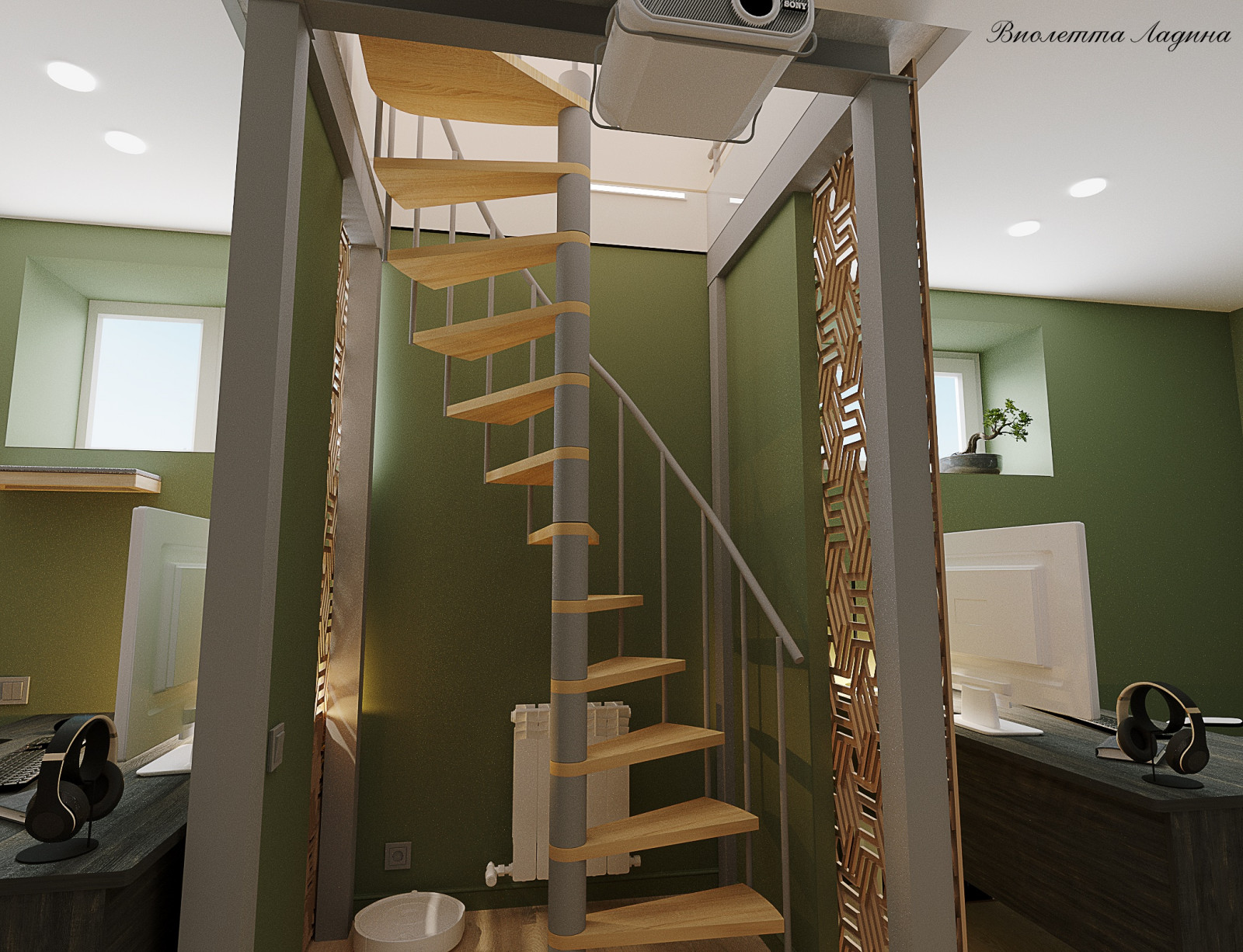 Гостиная в цокольном этаже.