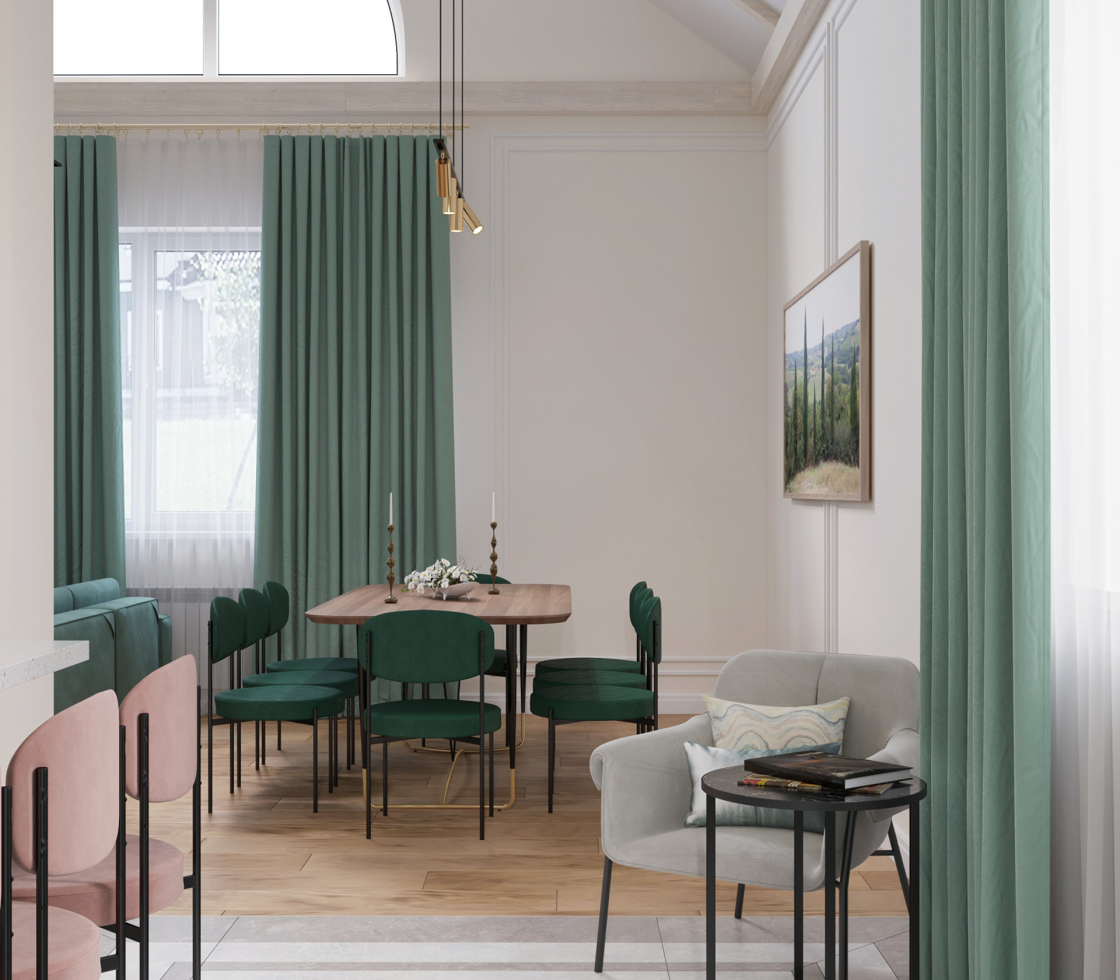 Кухня-гостиная дома в Тольятти