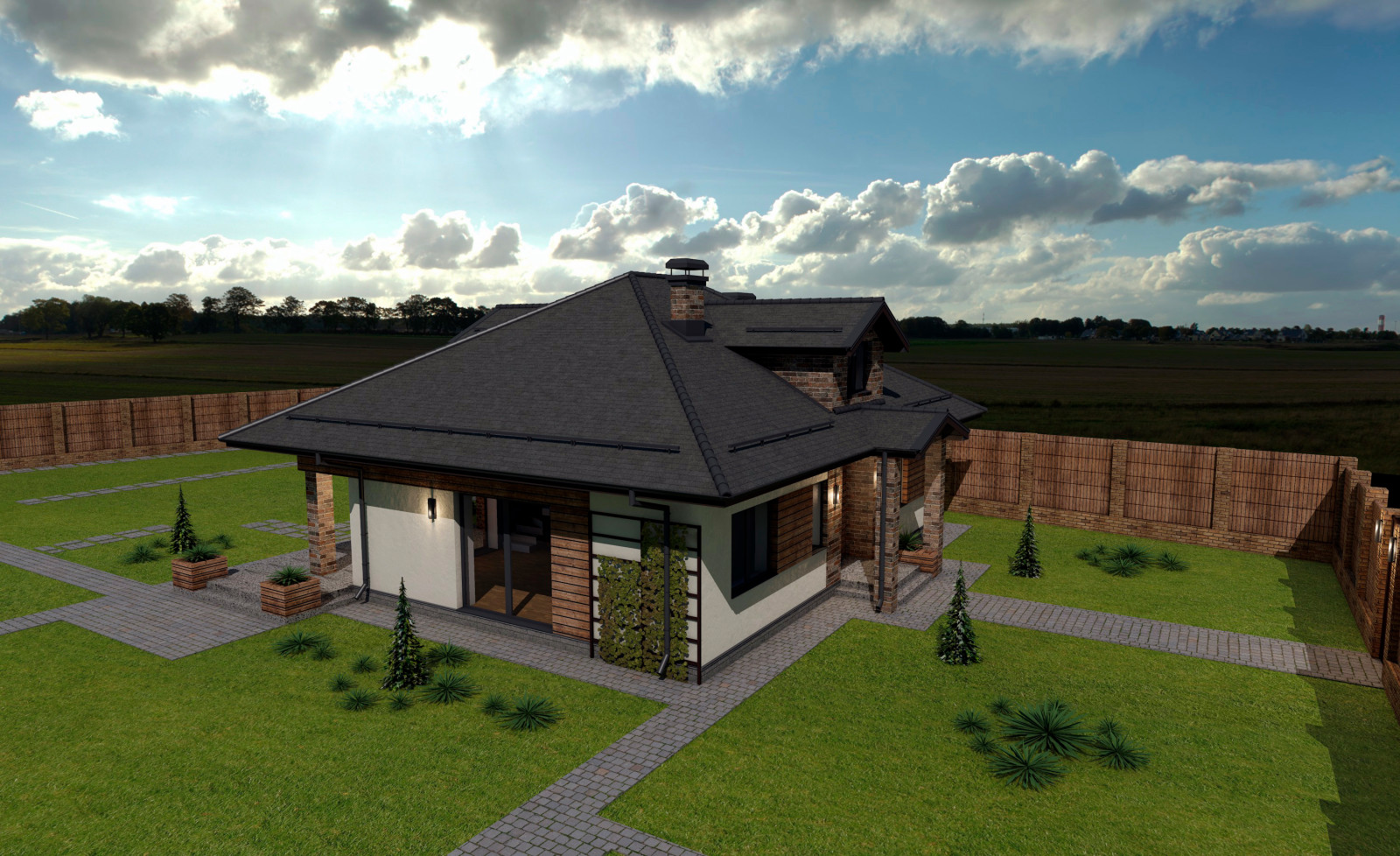 Дизайн-проект экстерьера дома 2