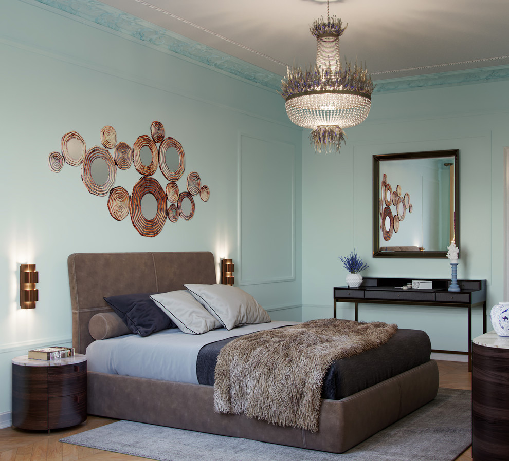 Сталинка на Ломоносовском. Дизайн спальни в парижском стиле