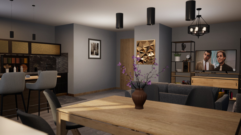 Обложка проекта: Проект кухни гостиной