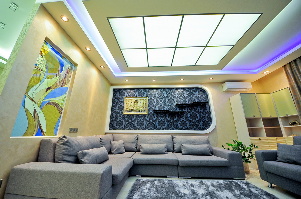 Скай Форт. Необычный интерьер квартиры площадью около 100 м2