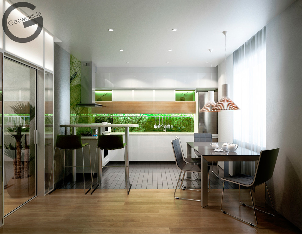 Проект квартиры для девушки.  "Лесная роща"