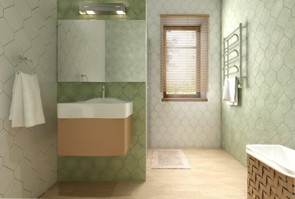 Гостевой санузел. Дом в пос. Михайловка Green.
