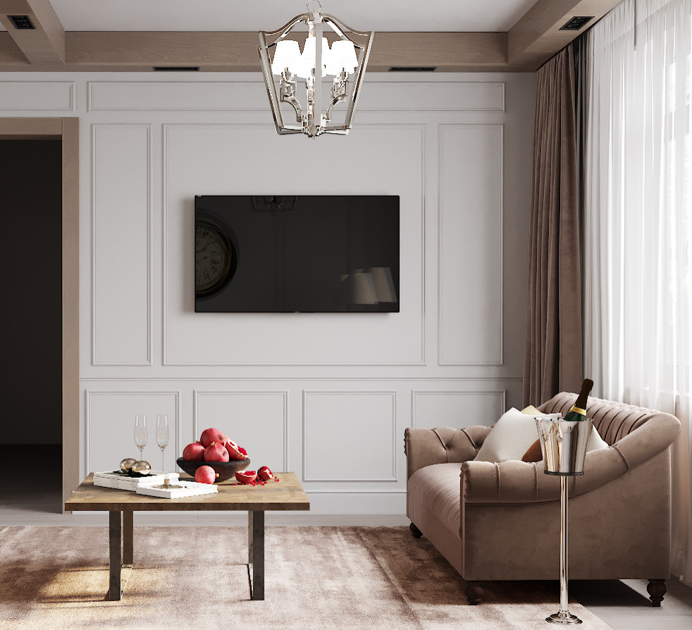 Гостиная для семьи из 3-х человек , 32 кв.м  г. Омск.