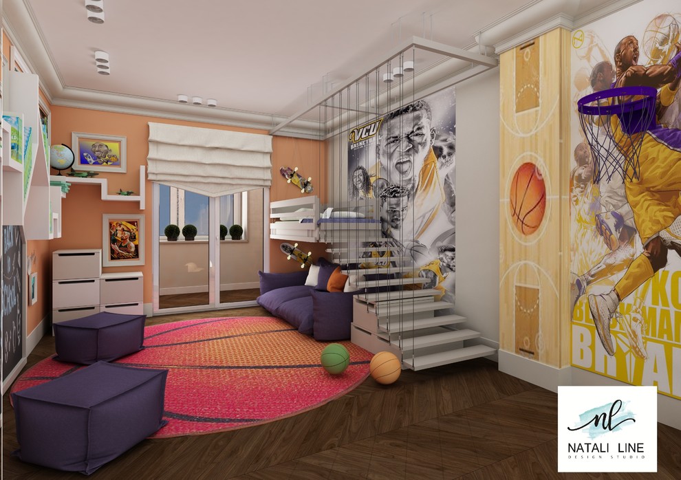 Проект квартиры 98.9кв.м. был создан для молодой семейной пары с тремя  детьми