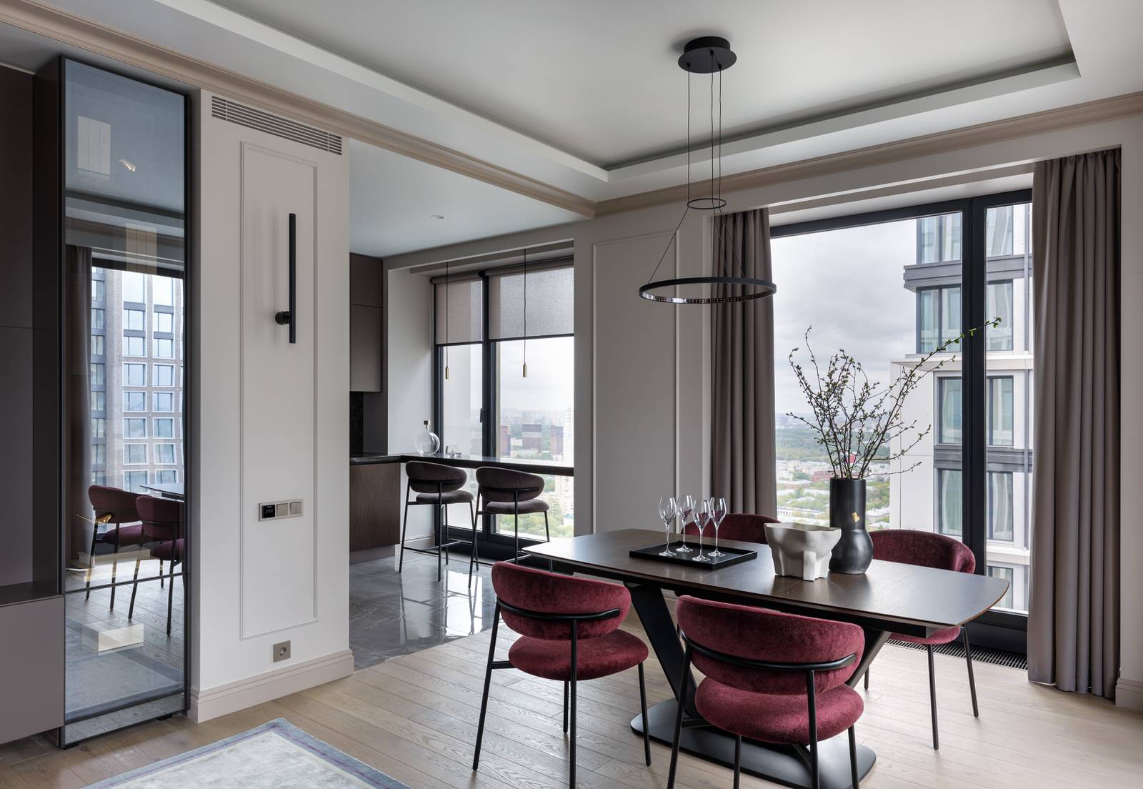 Современная классика реализованный дизайн-проект в ЖК "Прайм парк"