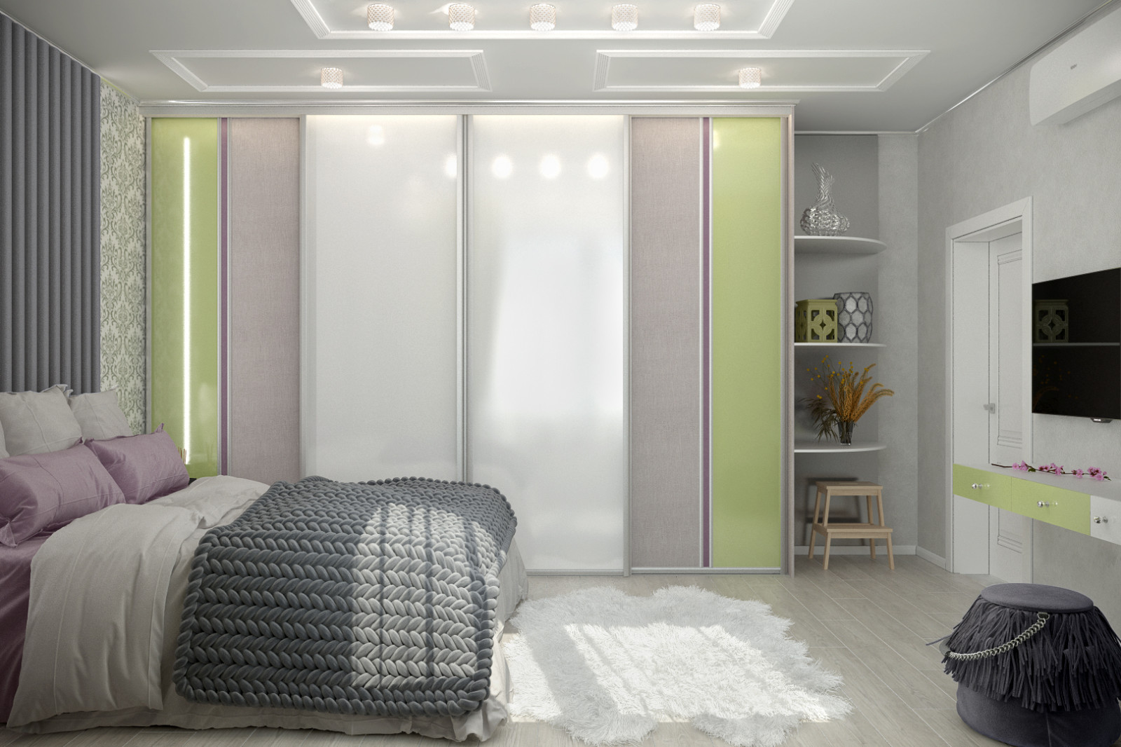 Обложка проекта: Дизайн спальни в коттедже, ст.Динская