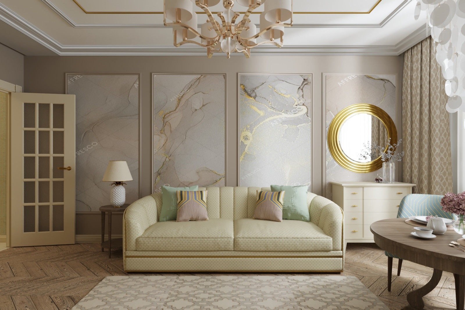 Квартира в сливочно-кремовых оттенках