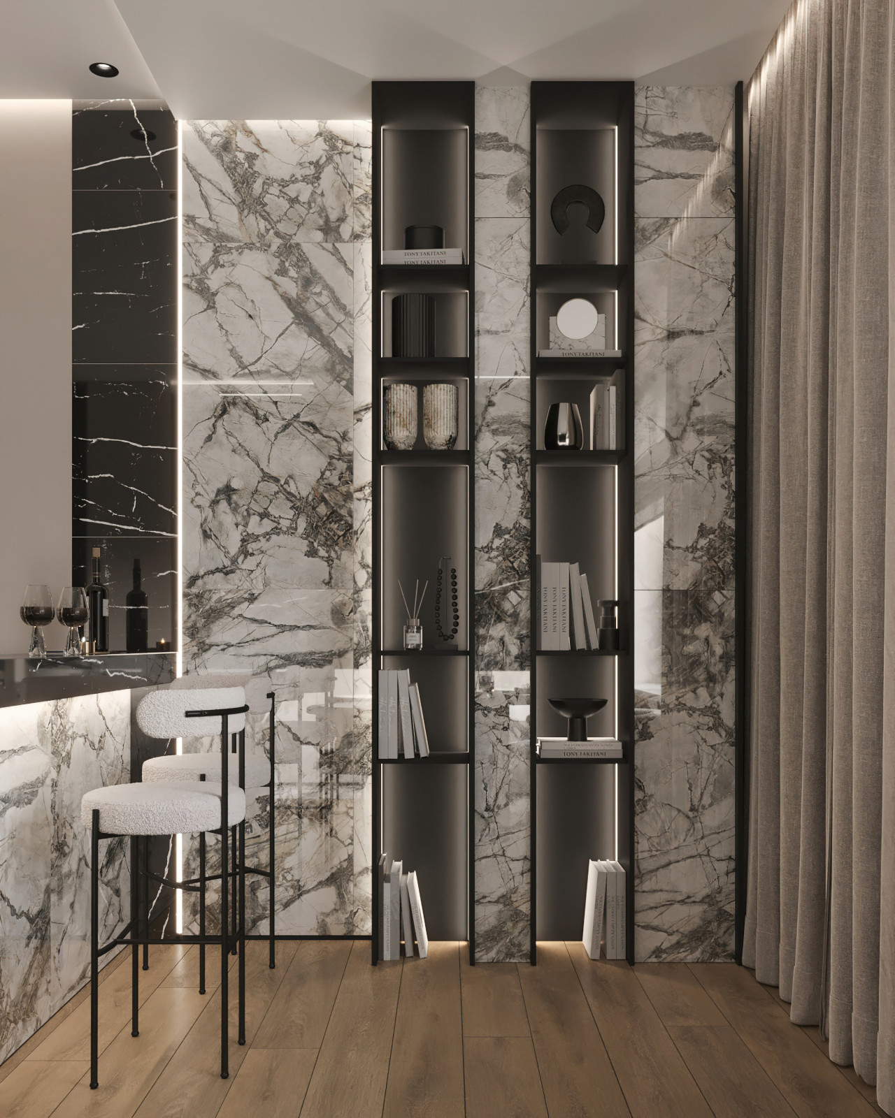 17. Marble 106м². Кухня-гостиная