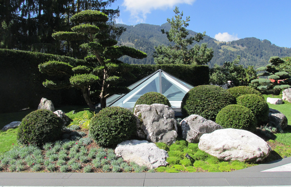 Japanese style garden design & Waterfall construction in Tyrol