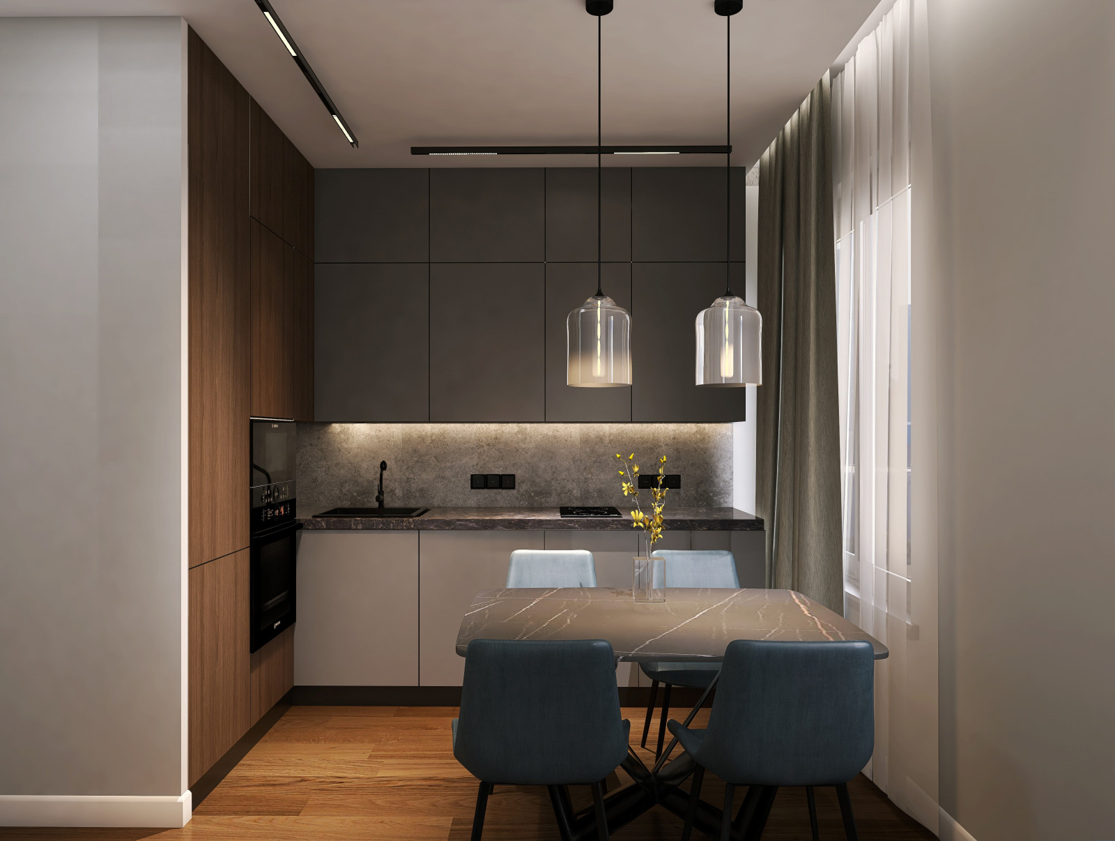 Обложка проекта: Двухкомнатная квартира, г.Новосибирск