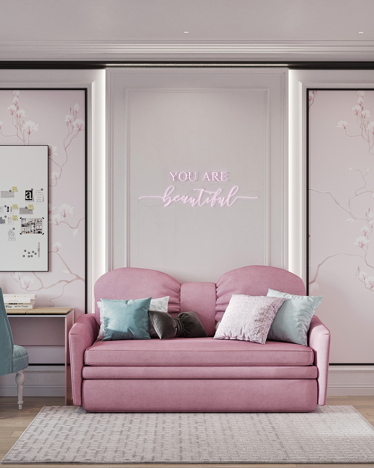 Стильный интерьер с элементами ар-деко в ЖК Петровский квартал на воде - 99 м2