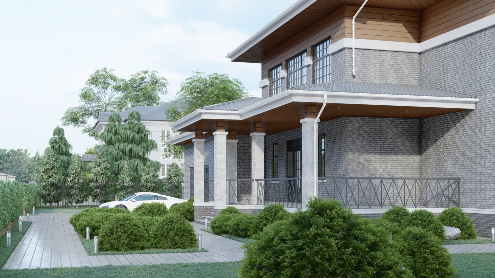 Обложка проекта: Проект загородного дома в Миллениум Парке в стиле Райта