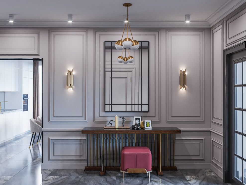 Дизайн коттеджа в неоклассическом стиле 260 кв.м. (2018 год)