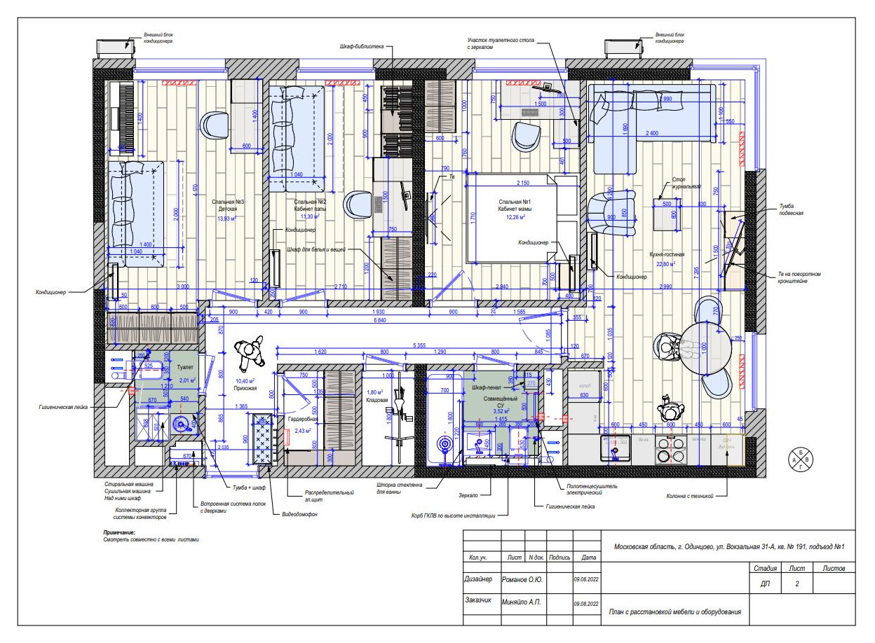 Неполный проект в ЖК Сердце Одинцово