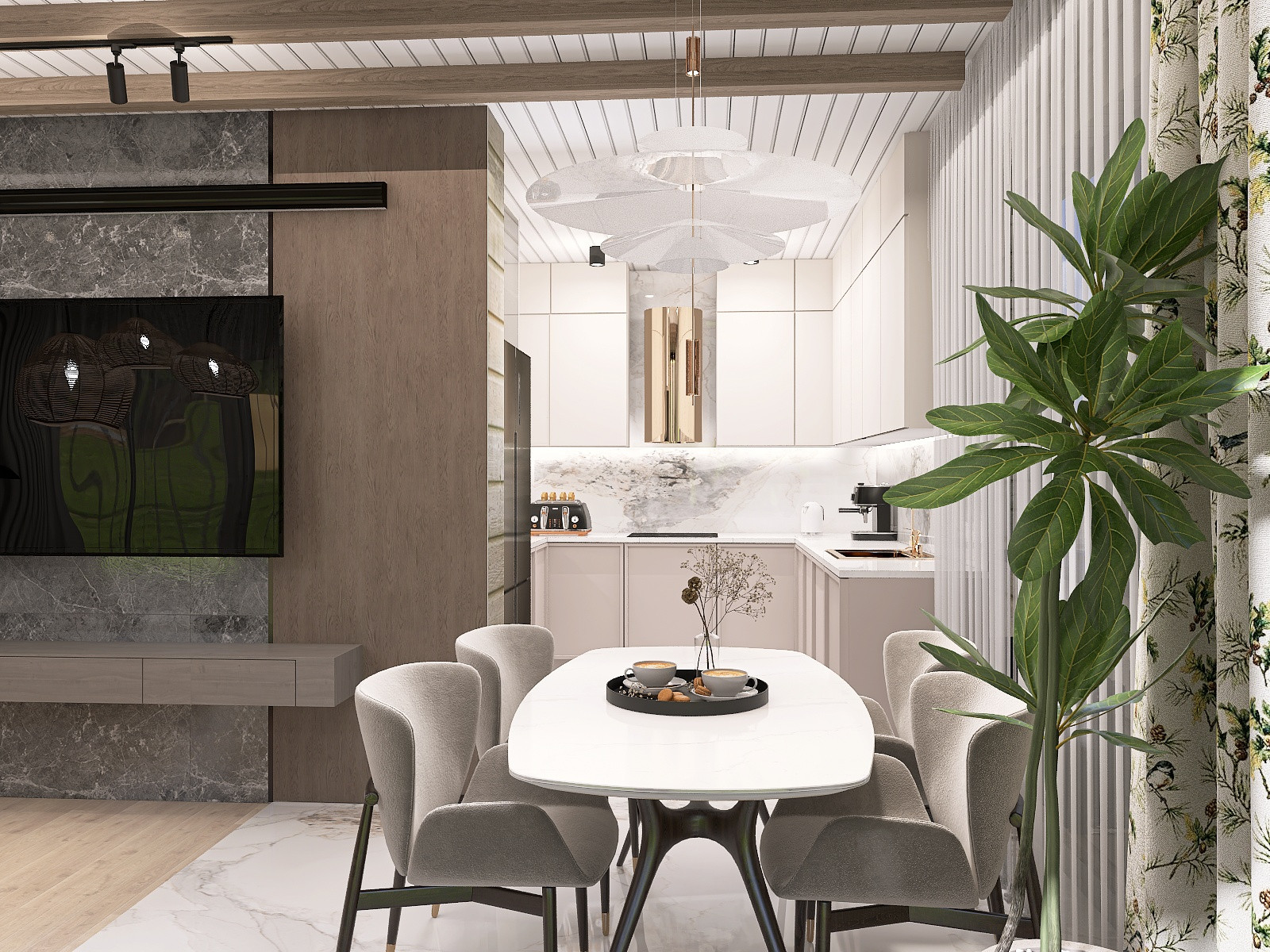 Кухня-гостинная