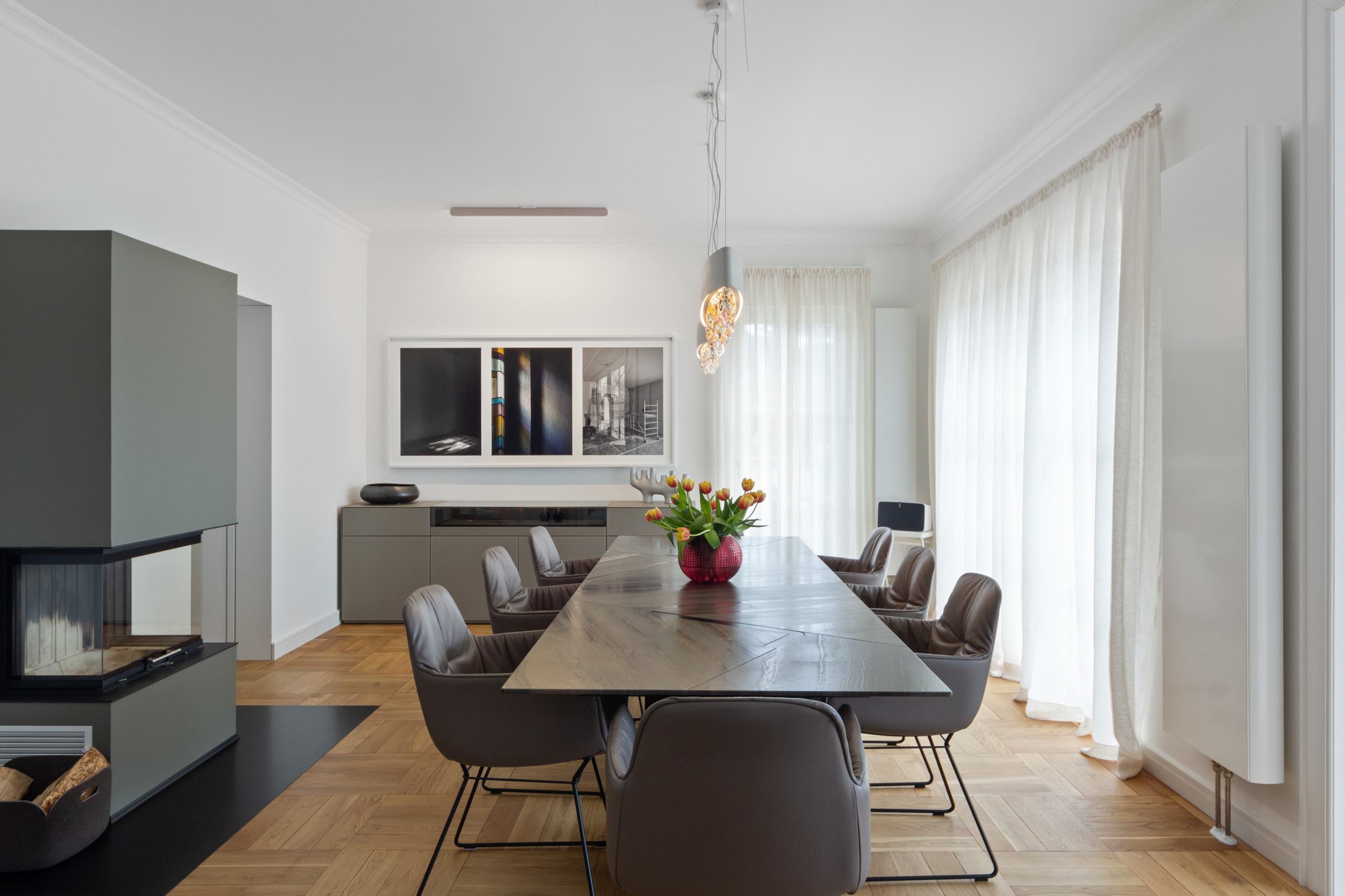 Houzz Германия: 101 метр ткани — на пошив штор в доме