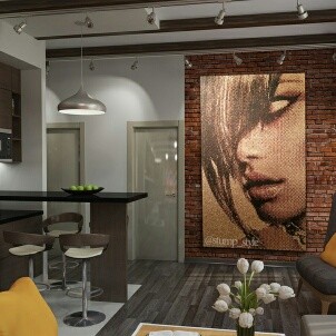 Обложка проекта: отделка стен 3D мозаикой