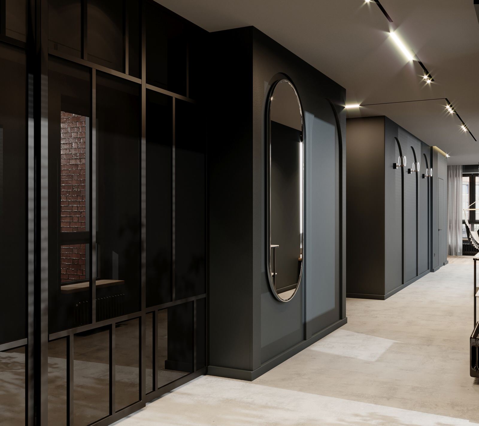 Лофт-перегородка для гардероба