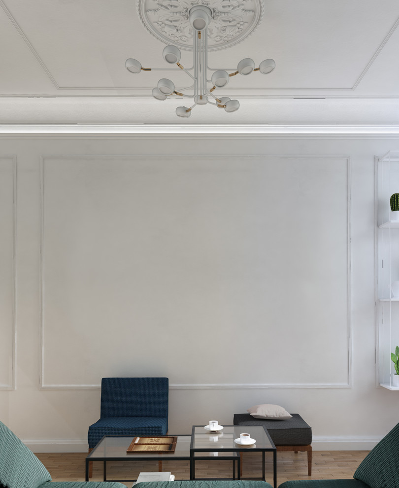 Белая квартира в сталинке с элементами лофта