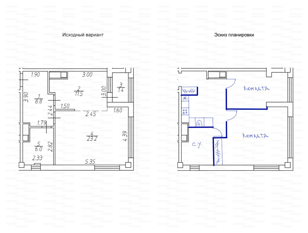 Идеи перепланировки для однокомнатных квартир