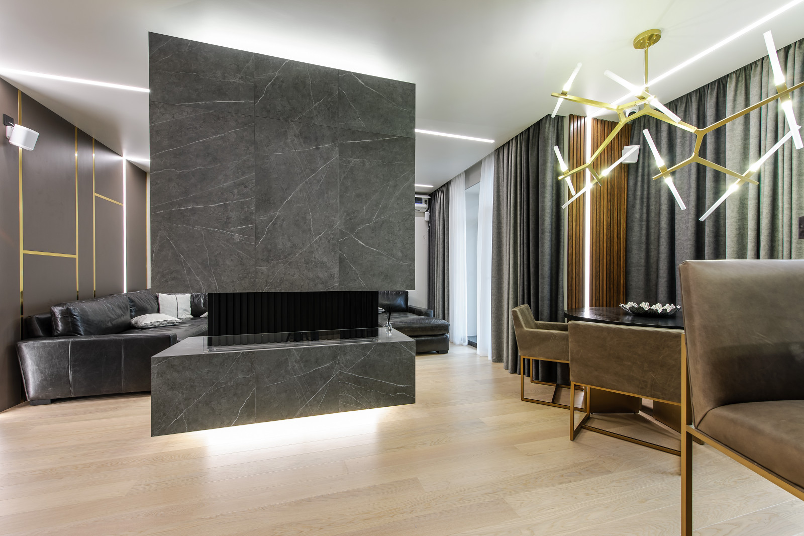 Гостиная. Дизайн проект квартиры на Петровском острове