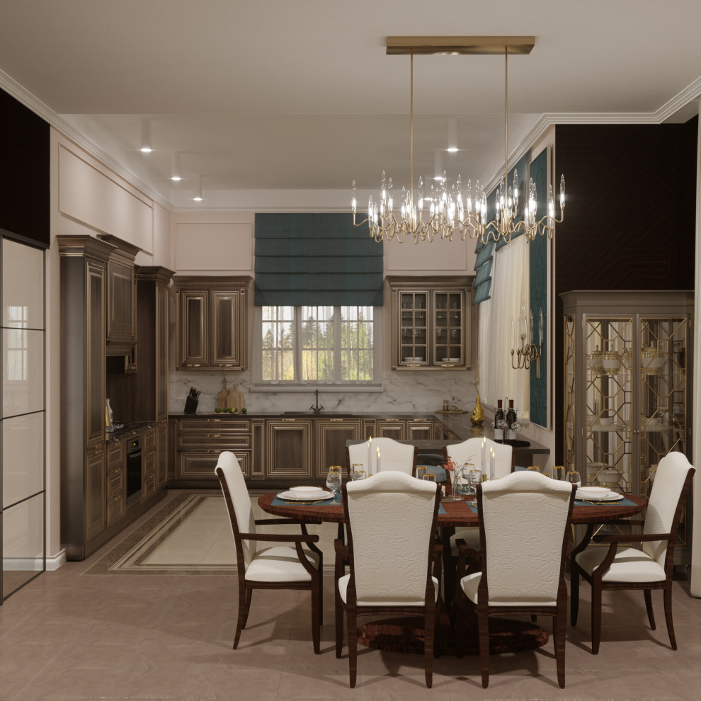 Обложка проекта: Визуализация кухни-гостиной