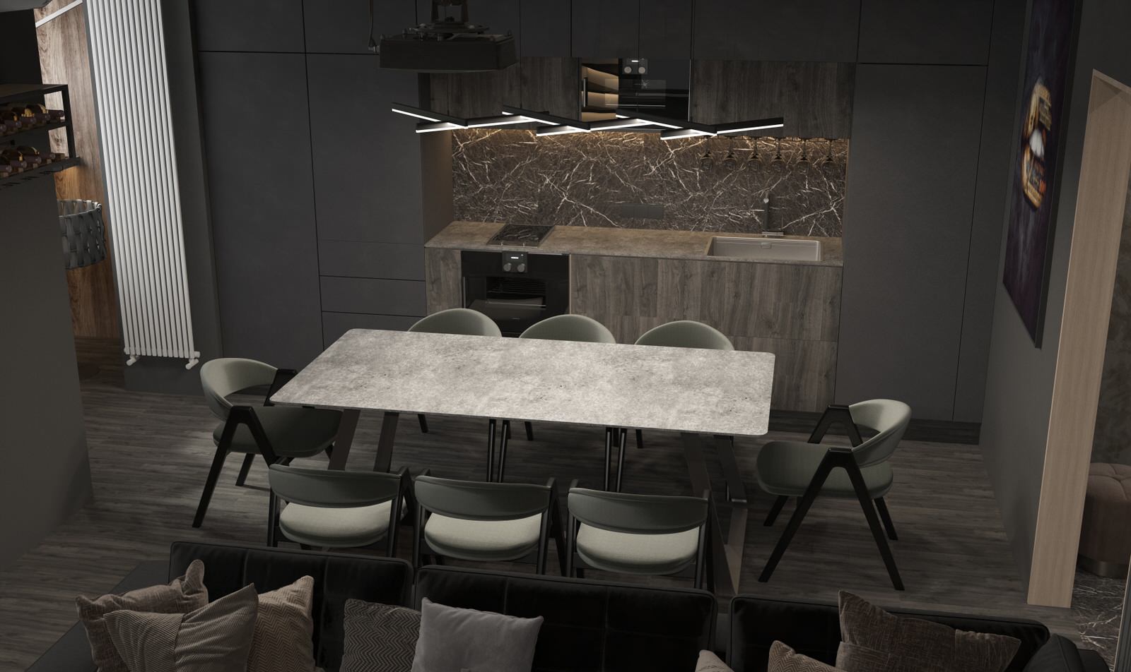 Дизайн 2х-этажной квартиры в Липецке