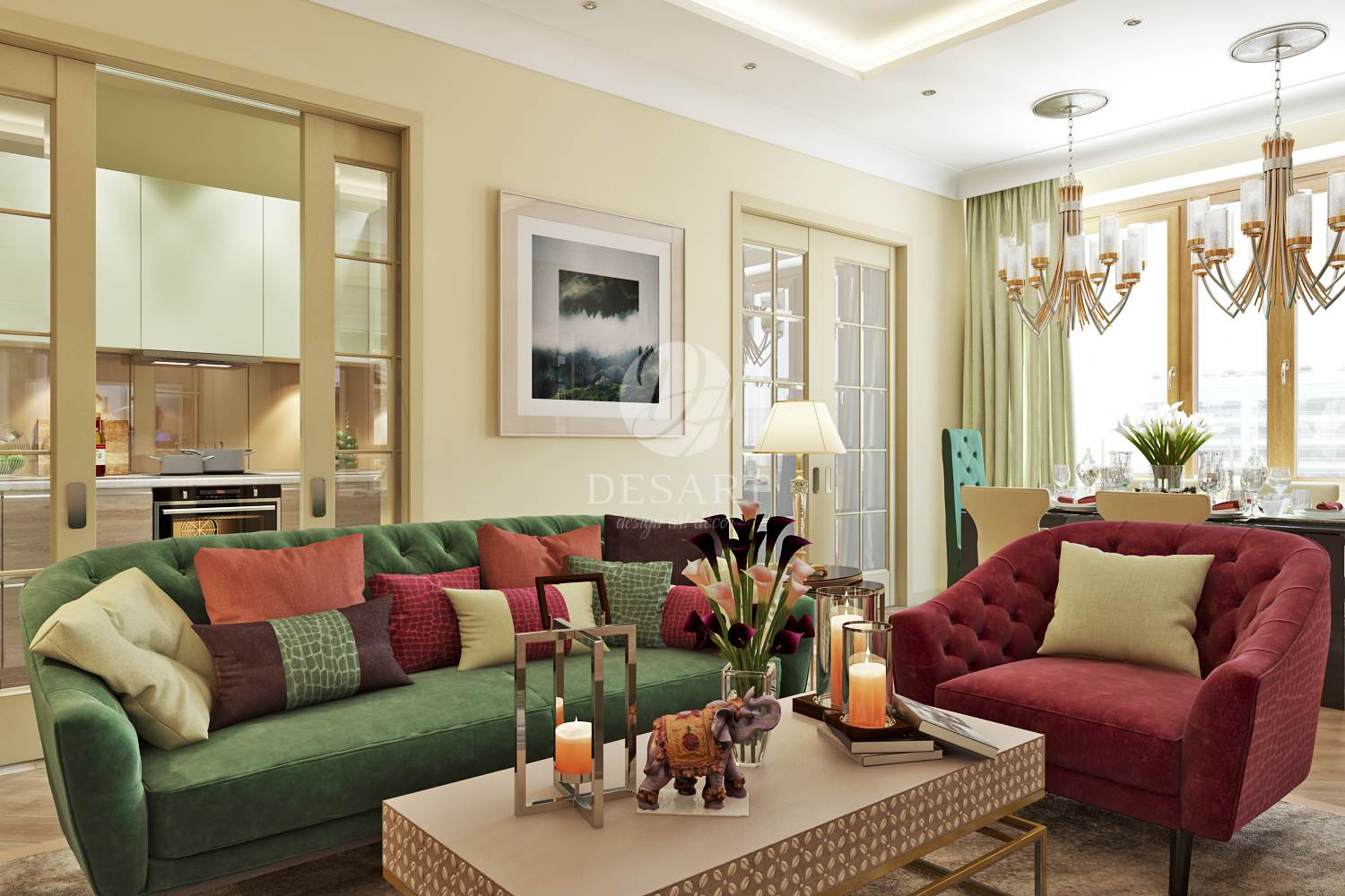 . БАУМАНСКАЯ. КУХНЯ-ГОСТИНАЯ-СТОЛОВАЯ