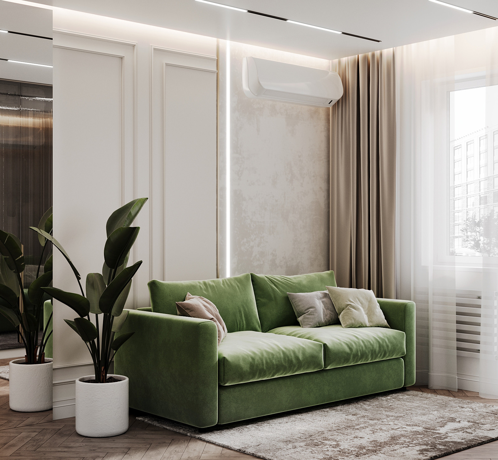 Гардеробная комната. Современный стиль.